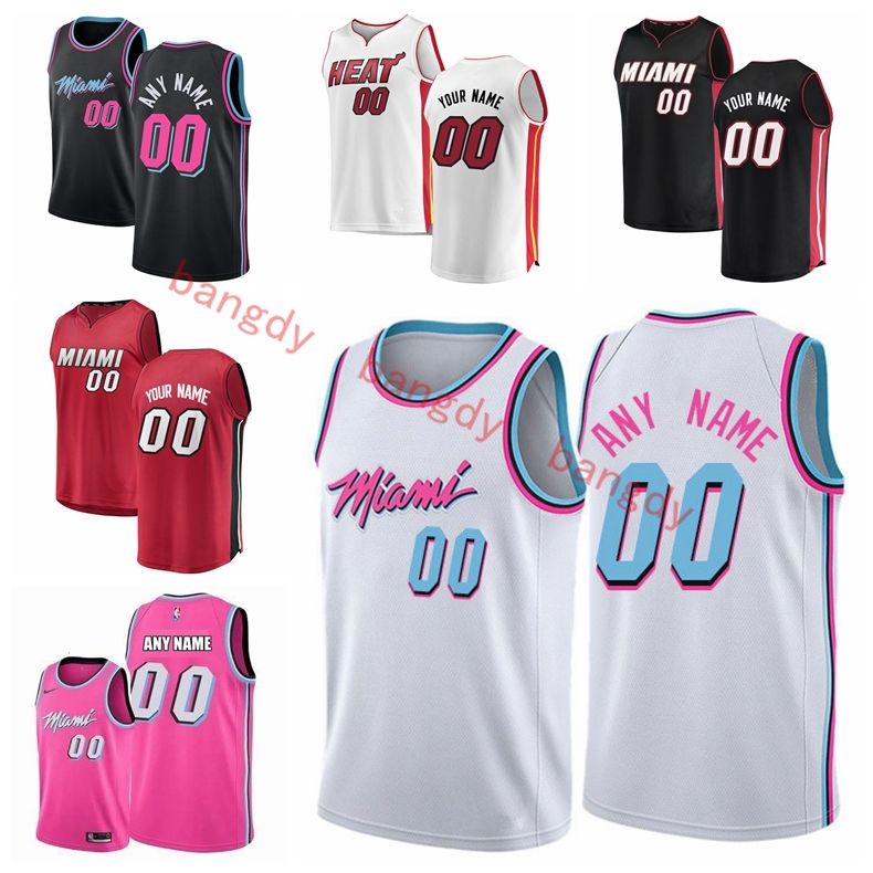 2020 Custom Mens Women Kids Miami Nba Heat Throwback Jerseys Dwyane 3