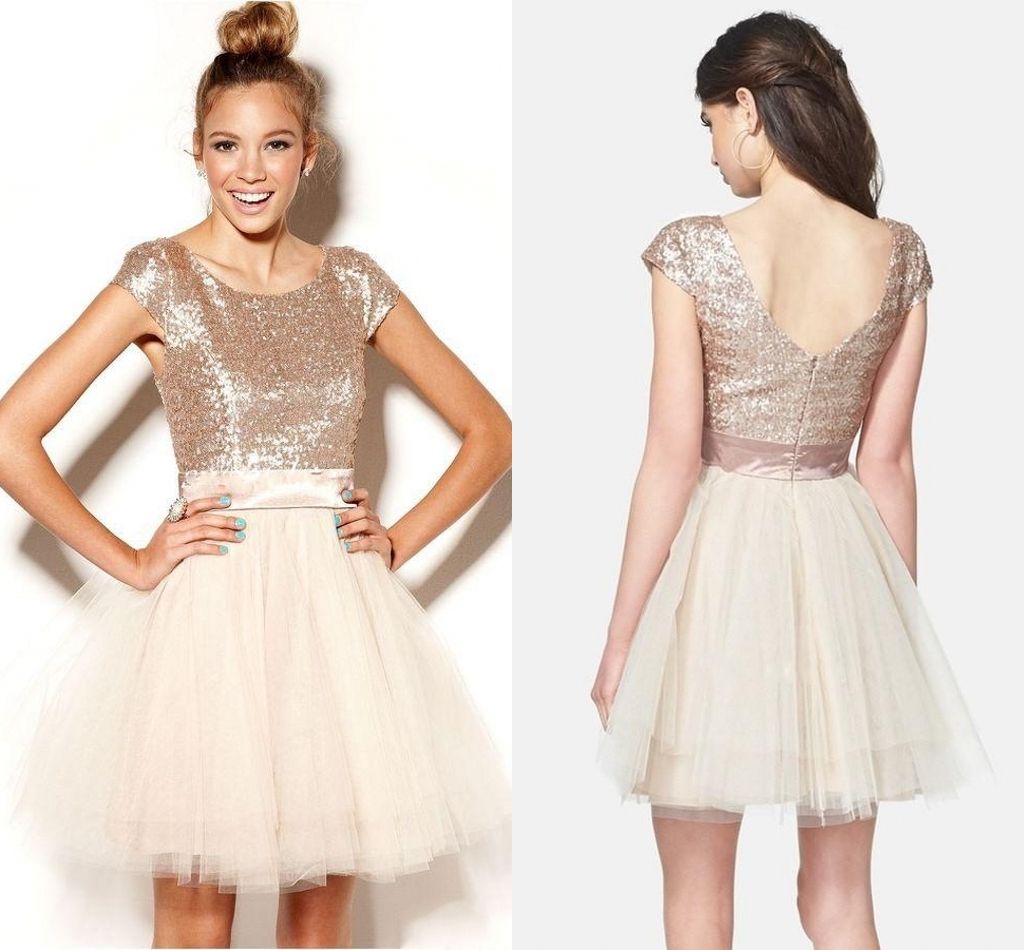 rose gold semi formal dress