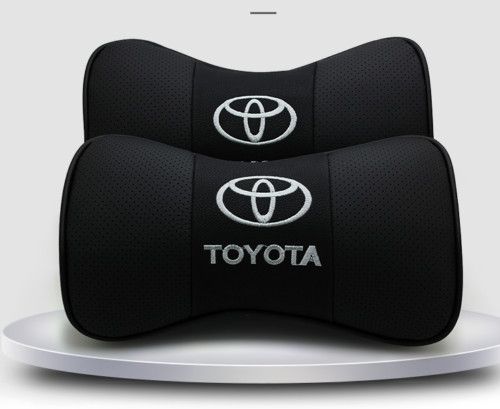 2Pcs Real Leather Car Seat Neck Cushion Pillow Car Headrest Fit For Infiniti Car 