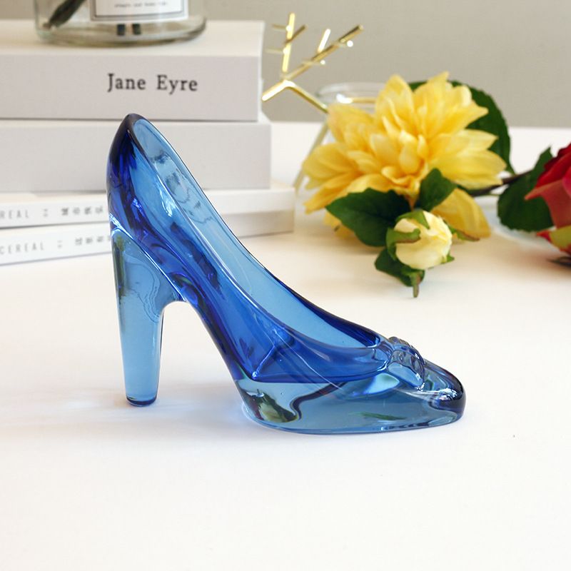 Cinderella Shoe Decor, Crystal High Heels Shoes Ornaments Glass Slipper  Decorati