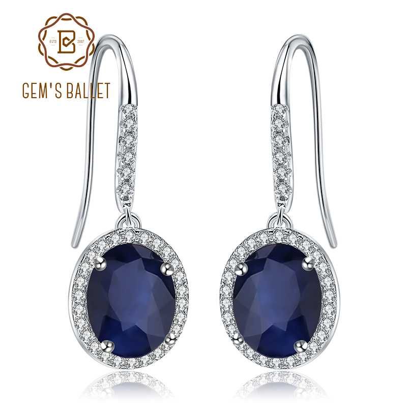2020 Gems Ballet 925 Sterling Silver Vintage Earrings Fine Jewelry 4 04ct Natural Blue Sapphire Gemstone Dangle Earrings For Women From Shuidianba 33 21 Dhgate Com