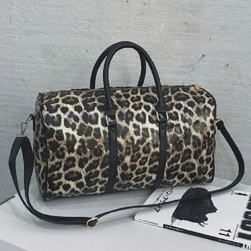 Duffel Leopard Weekender Bag For Women Travel Cheetah Weekend Bag Overnight Bag 