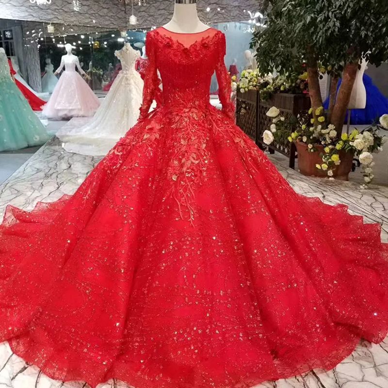 red gown frock