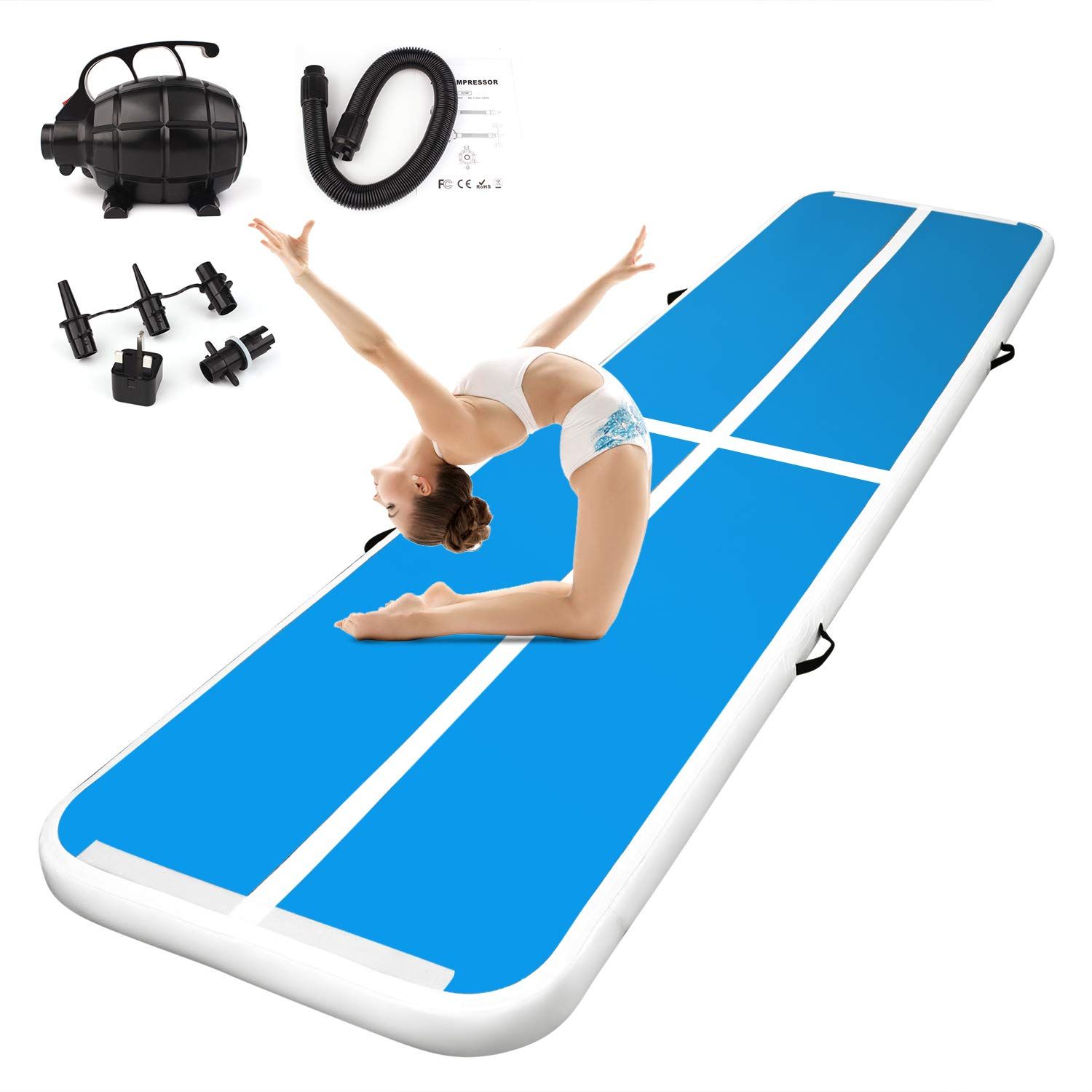 2020 Hot Sale! 6x1x0.2m Airtrack Blue Inflatable Gymnastics Mattress