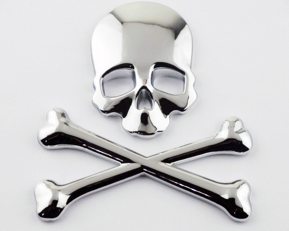 chrome metal Golden decals Macross Skull for model kits 2416 