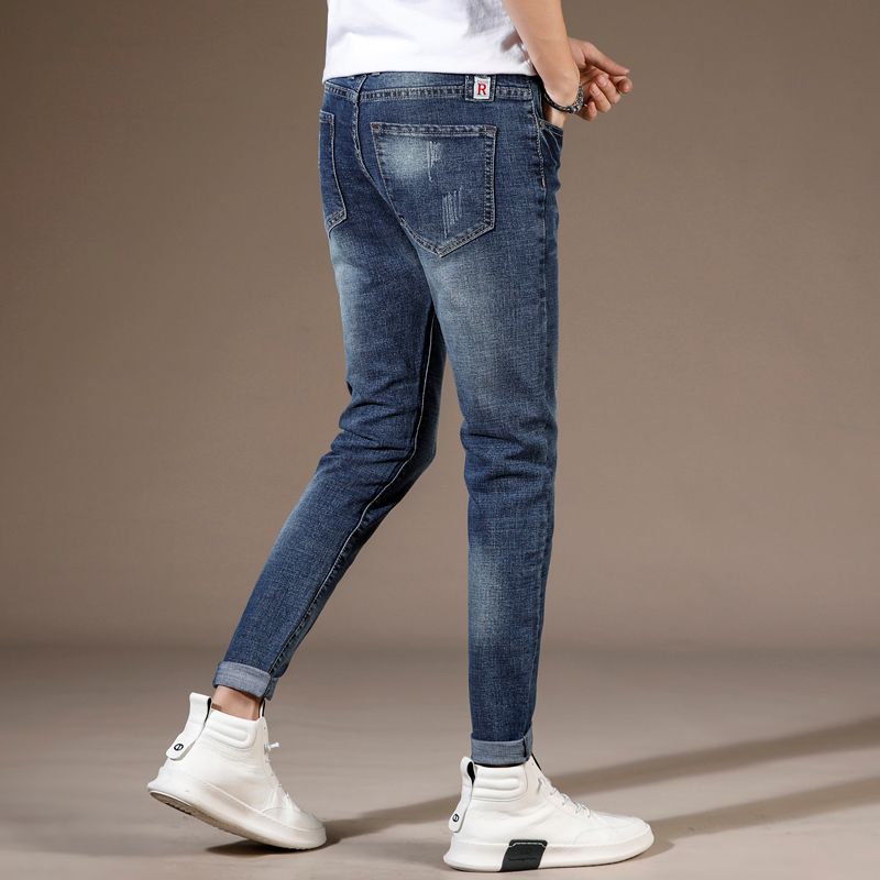 2020 para hombre de la moda del jeans rasgados pantalones apenado de Hip Hop