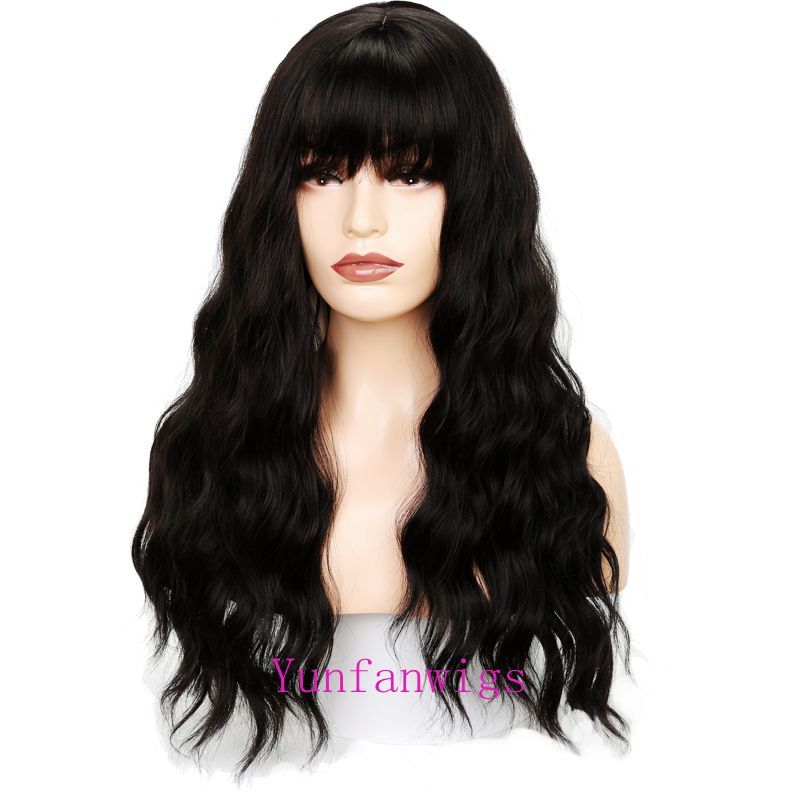 black cosplay wig
