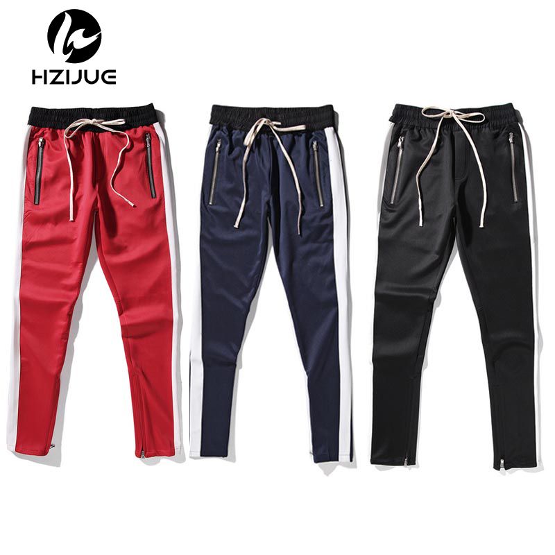 men's tapered zipper ankle jogger pants