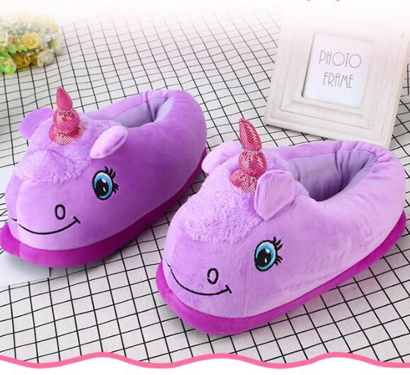 Warm Cotton Winter Women Home Slippers Soft Cartoon Unicorn Indoor Non-slip House Slippers Girls Cute Shoes Footwear 2pairs/4pcs Warm Cotton Winter Women Home Slippers Soft Cartoon Unicorn Indoor Non-slip House Slippers Girls Cute Shoes Footwear 2pairs/4pcs