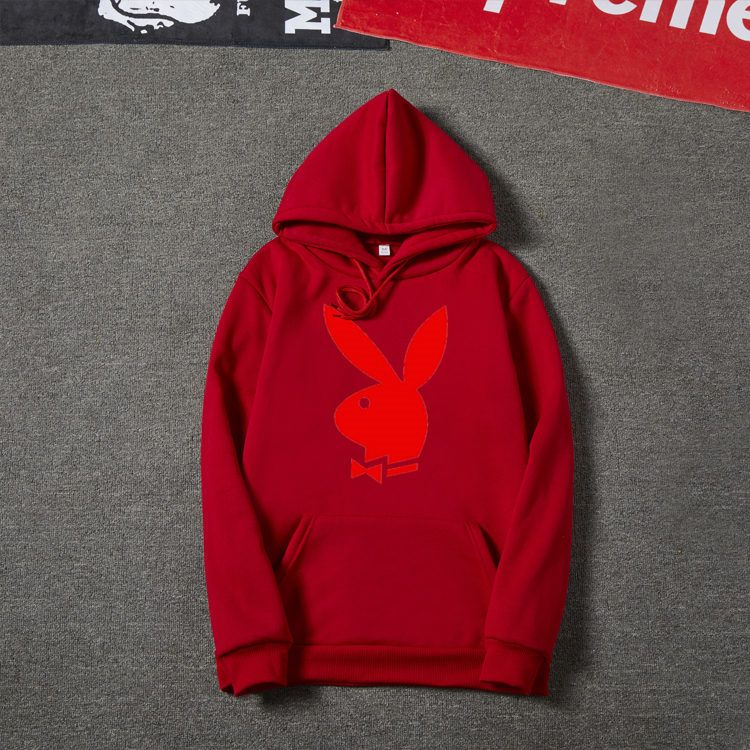 red and black playboy moletom com capuz