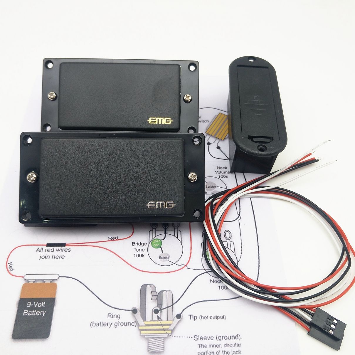 Emg 81 85 pastilla activa tipo cerrado recolecciones de la guitarra  eléctrica guitarra poder set negro|pickup set|guitar pickup setemg 81 -  AliExpress