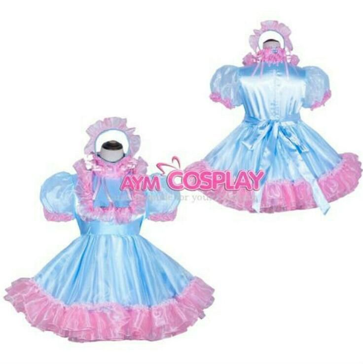 baby blue satin sissy maid jumpsuit Pre-made US Size 22 Details about new baby blue satin sissy maid jumpsuit Pre-made US Size 22 Details about new