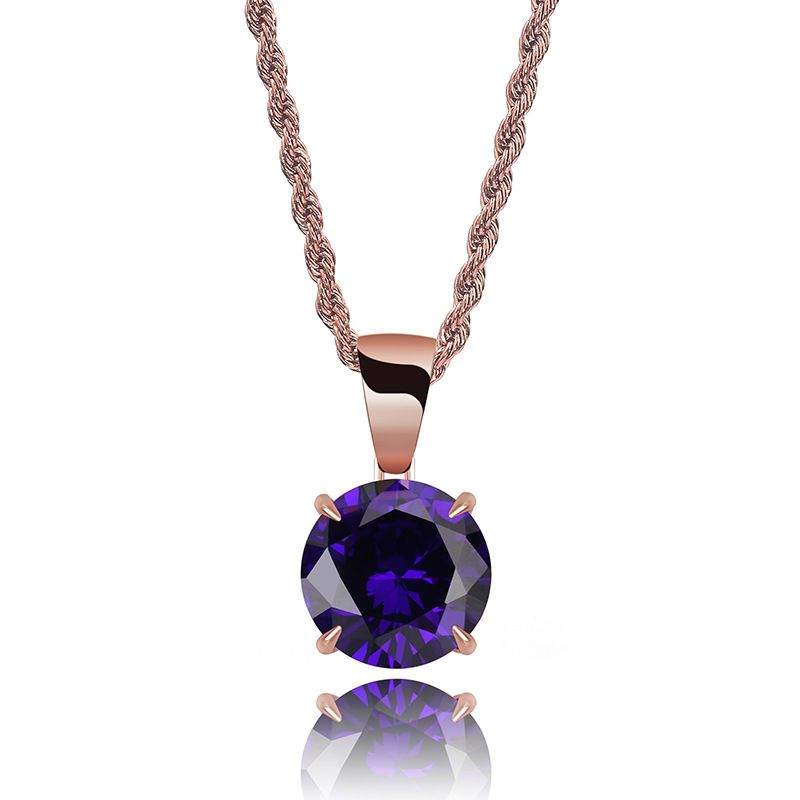 Rose Gold, Purple Zirconia