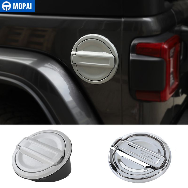 Chrome Car Gas Fuel Tank Cap Cover for Jeep Wrangler JL 2018 Up Car Accessories