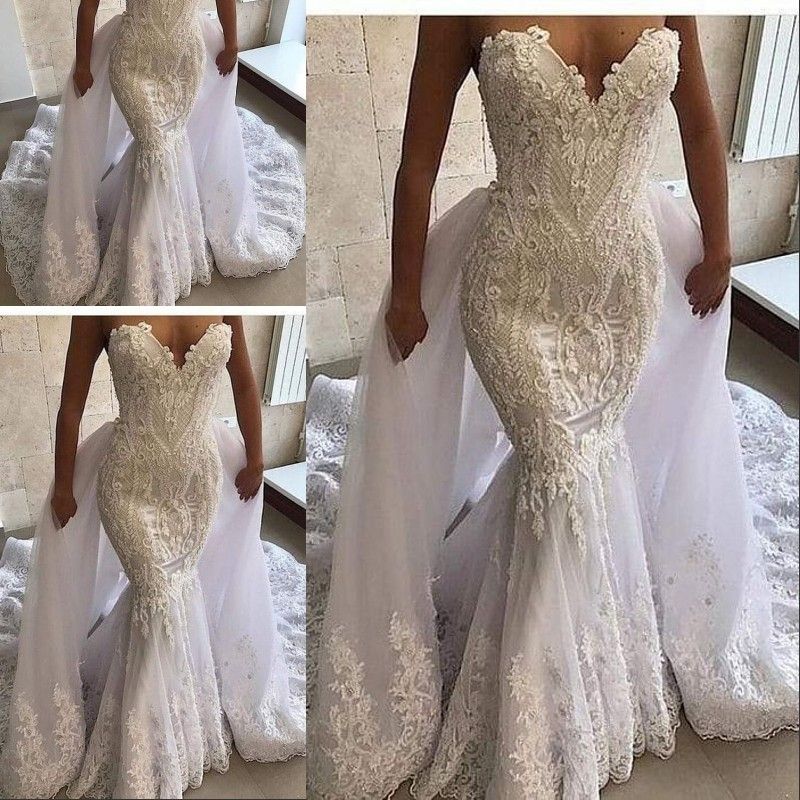 vestido de noiva 2 em 1 sereia