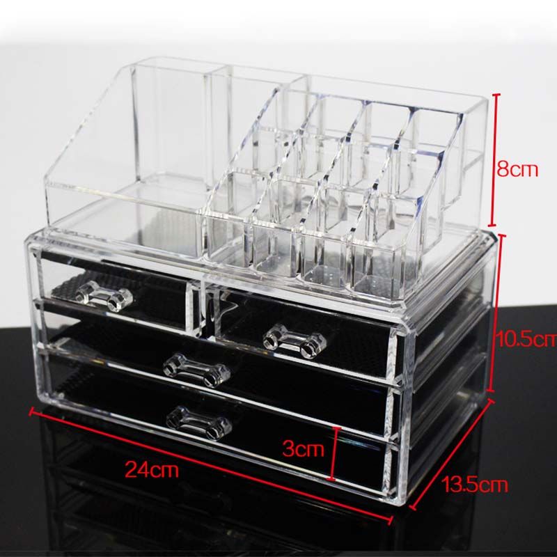 2020 Acrylic Transparent Makeup Organizer Storage Boxes Make Up