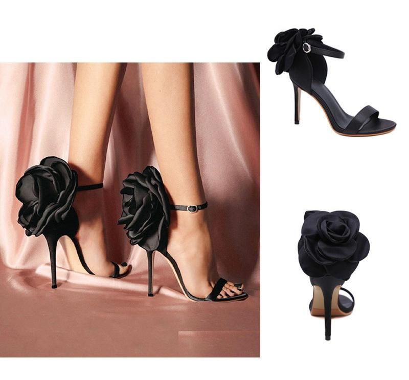 black rose heels
