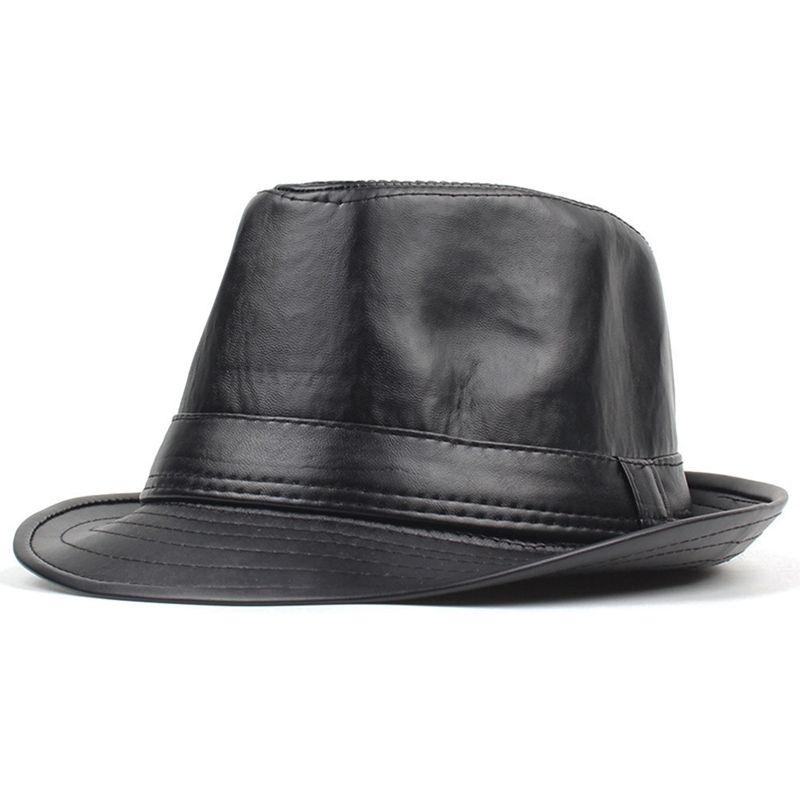 black short brim hat