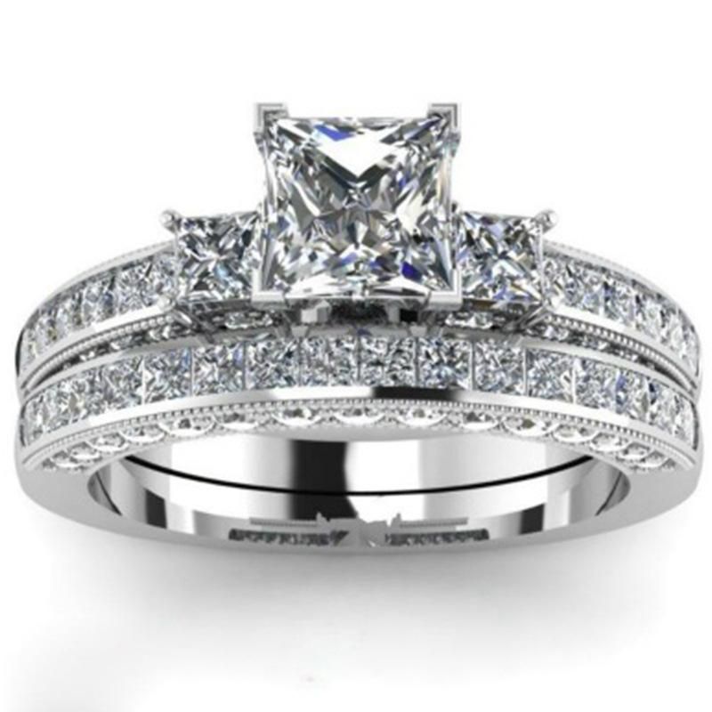 2020 Hot Sale Wedding Engagement Rings For Women Simple Design Double Stackable Fashion Bridal Sets Jewelry Accessories From Youarenice 35 89 Dhgate Com