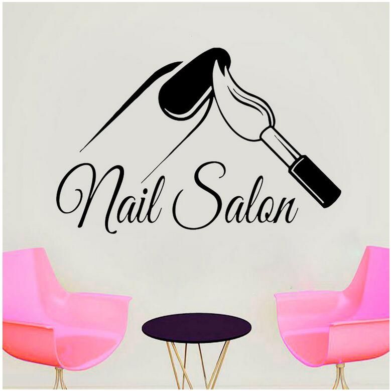 Nail Salon Shop Wall Decal Manicure Pedicure Window Sticker Beauty Salon  Art Interior Design Home Decor Mural Wallpaper