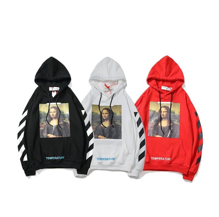 mona lisa moletom com capuz off white