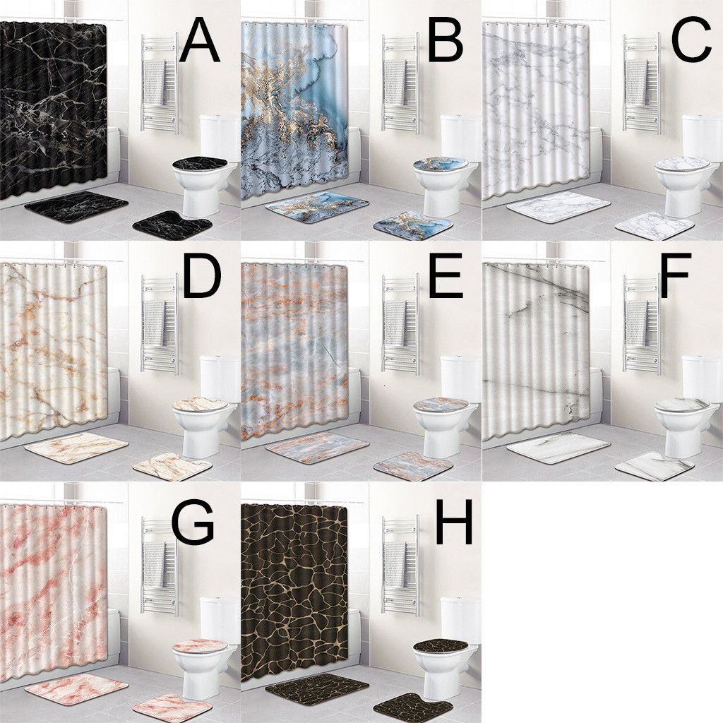 Grosshandel Toiletten Abdeckung Sitz Seeart Nicht Beleg Wc Polyester Abdeckung Mat Set Badezimmer Zubehor Set