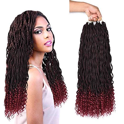 2019 Curly Box Braids Crochet Hair Extensions Mambo Twist Braiding