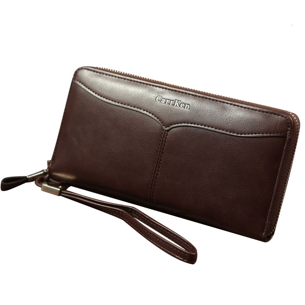 Brown Genuine Leather Men/'s Wallet Zipper Bifold Card Holder Elegant Gift