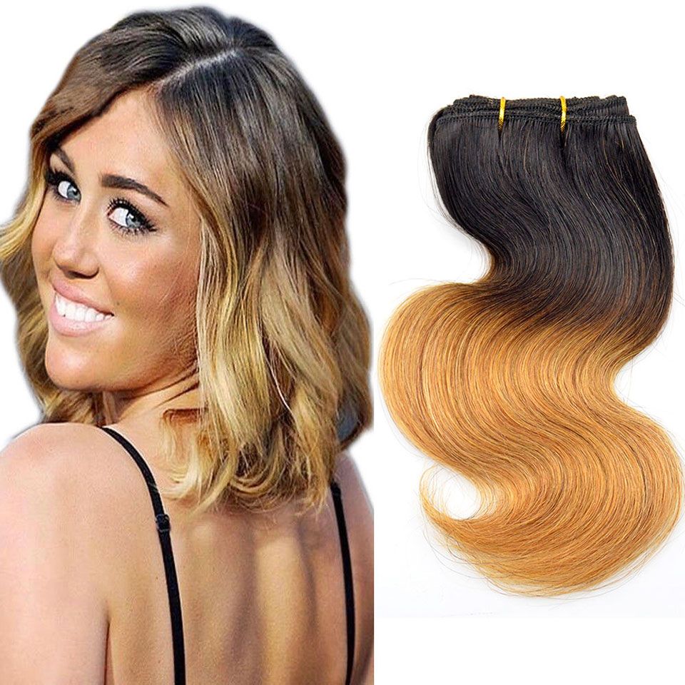 Short Weave Body Waeve Hair Weft Wet And Wavy Brazilian Human