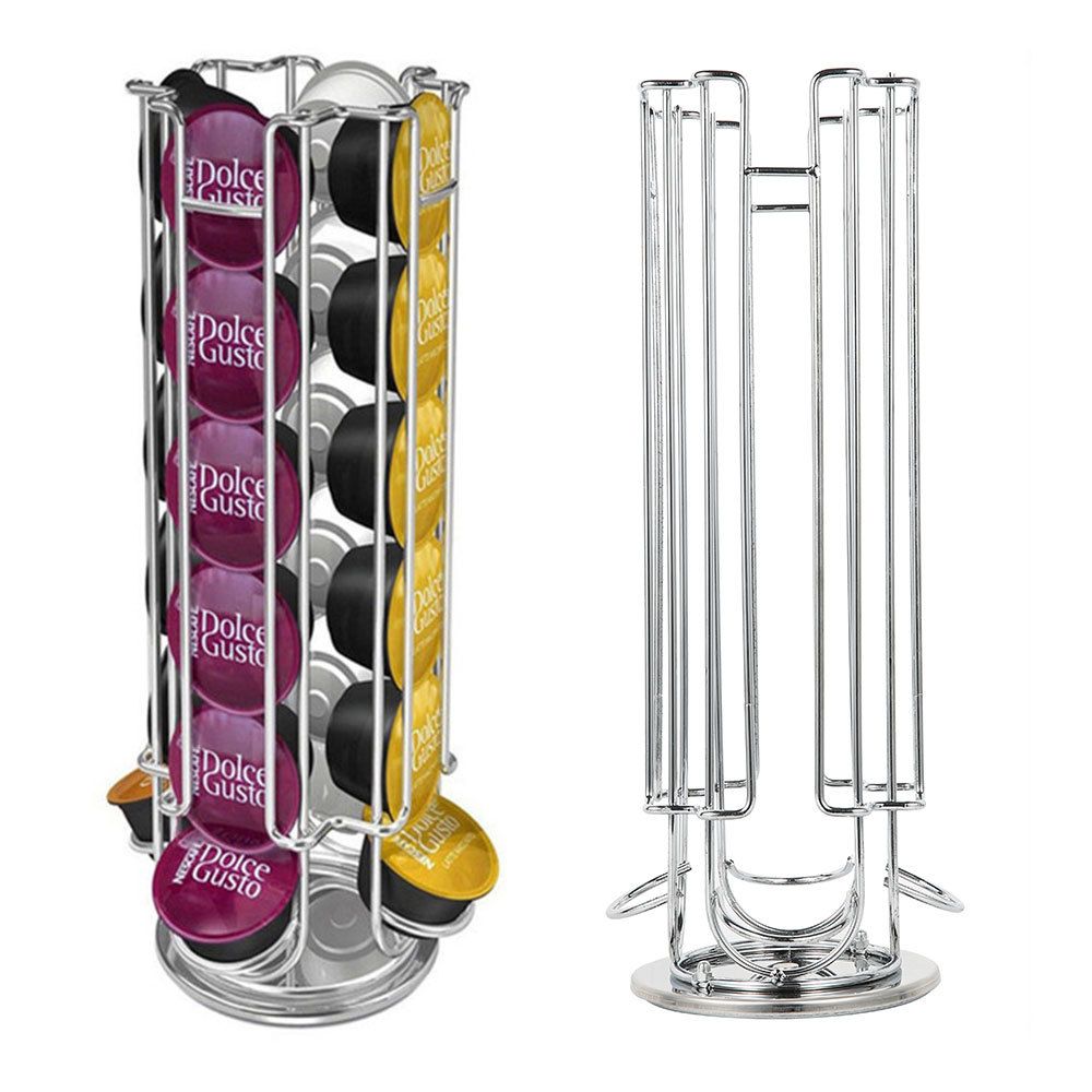 satin al yeni metal kahve kapsuller tutucu 24 bardaklar kaplama standi kahve kapsul depolama dolce gusto kapsul t200227 icin depolama raflar standi