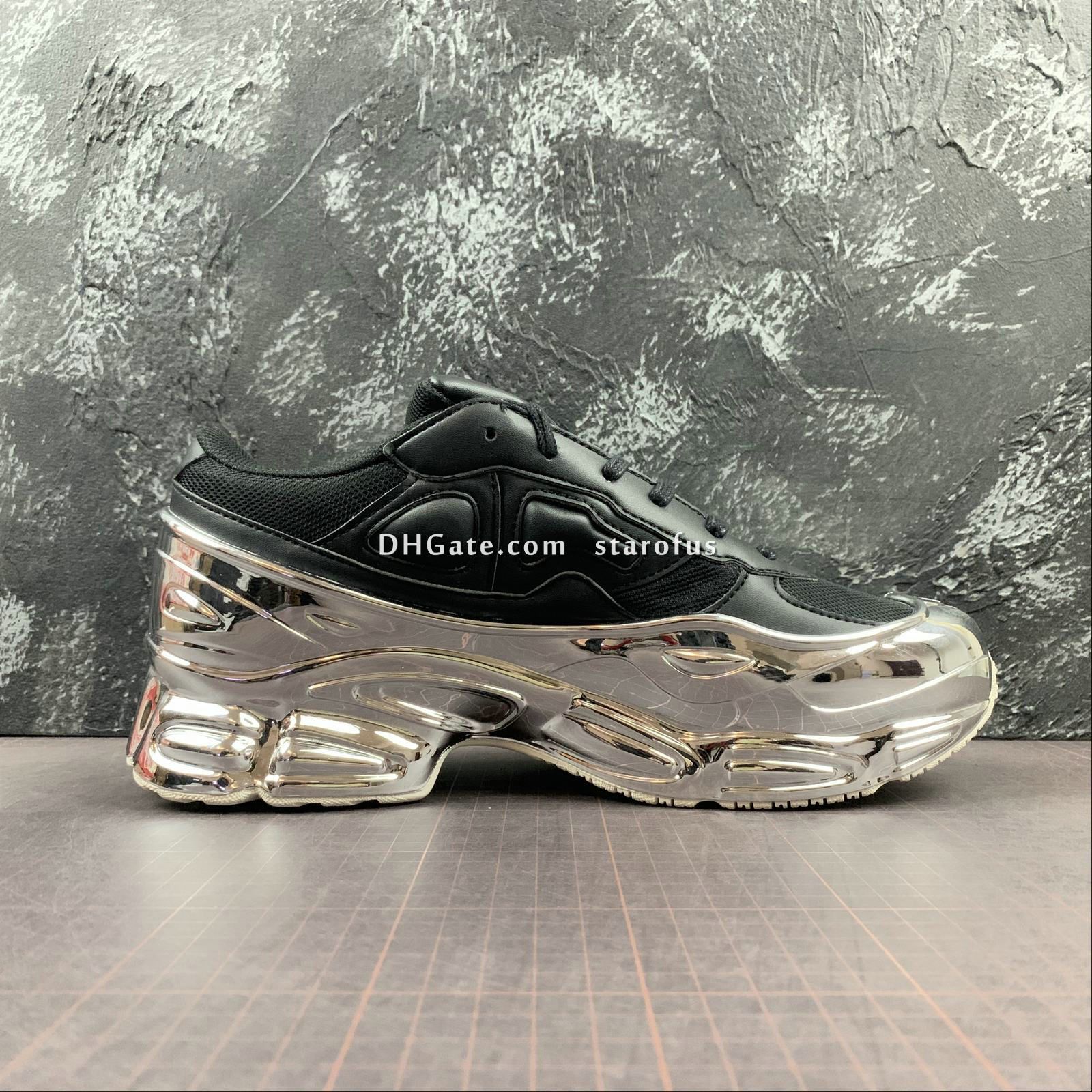 Raf Simons Ozweego zapatillas Espejo patentes zapatos de cuero para hombre Vintage mujer diseñador de