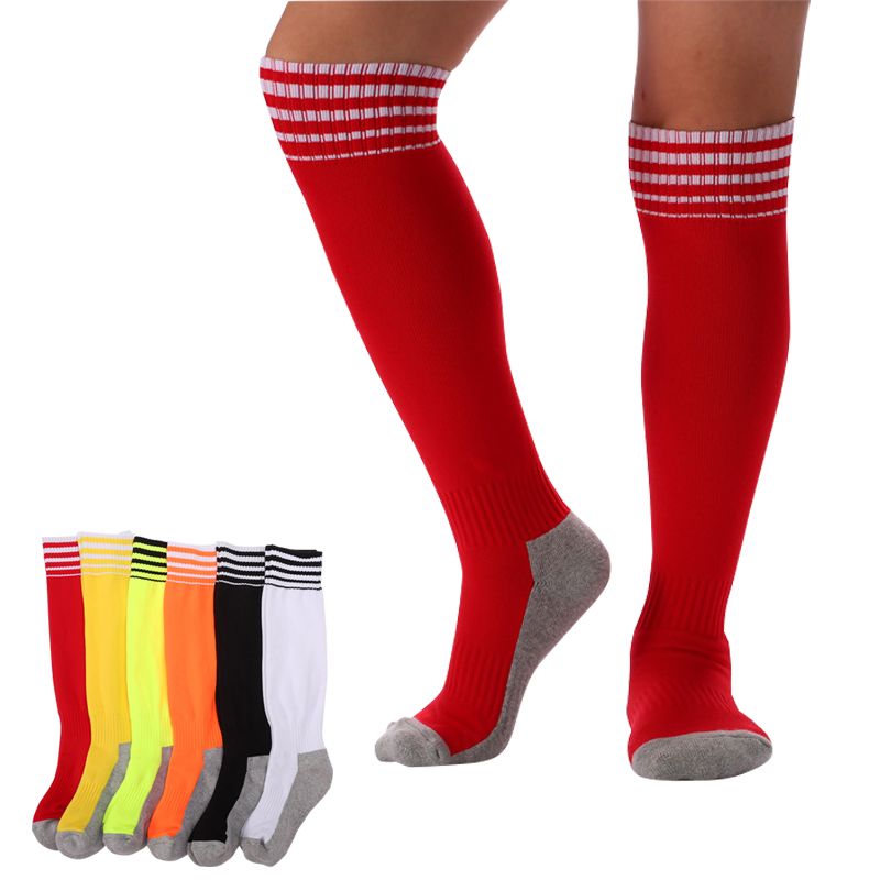 Kid's Breathable Football Socks High Tube Socks Over Knee Sports Socks for 8-14 