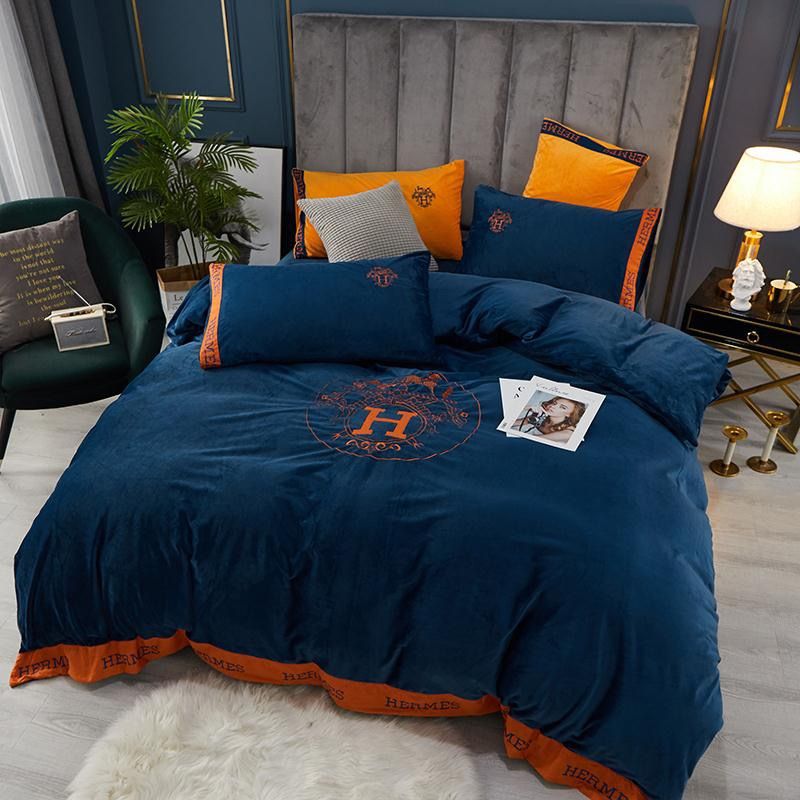 Navy Bed Cover Sets New Style Duvet Cover Bedding Suit Horse