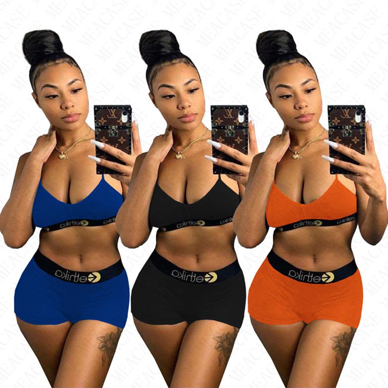 sports bra and shorts swimsuit