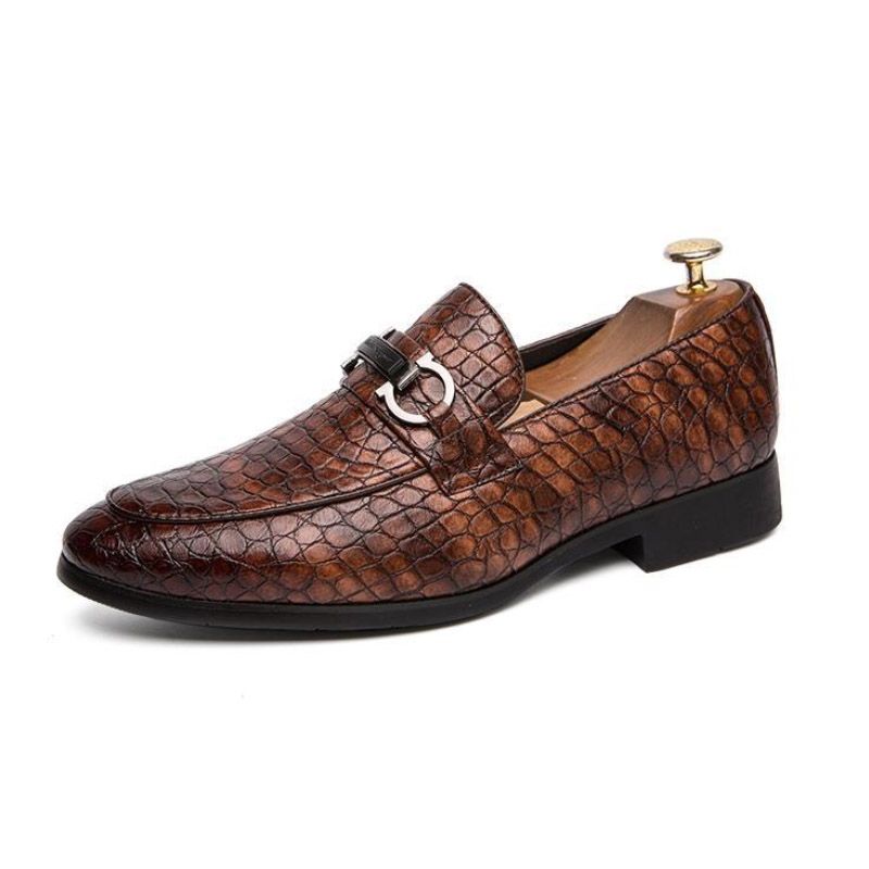 Zapatos de vestir para hombre Zapatos formales de negocios Mocasines tacón de Zapatillas sin