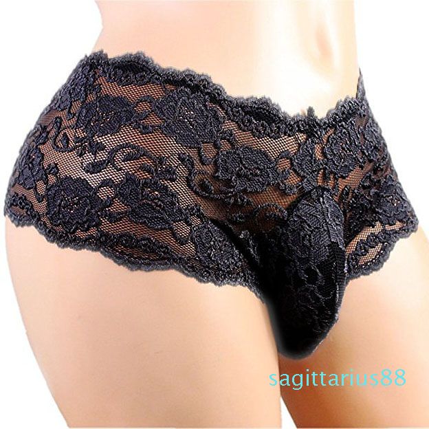 Compra Ropa Interior De Encaje Para Hombre Boxeadores Delgados Ver A Través  De La Cómoda Bolsa De Pene Cómodo Sexy Gay Mariquita Hombre Transparente  Calzoncillos Boxer Pantalones Panties Xm01 Barato | Entrega
