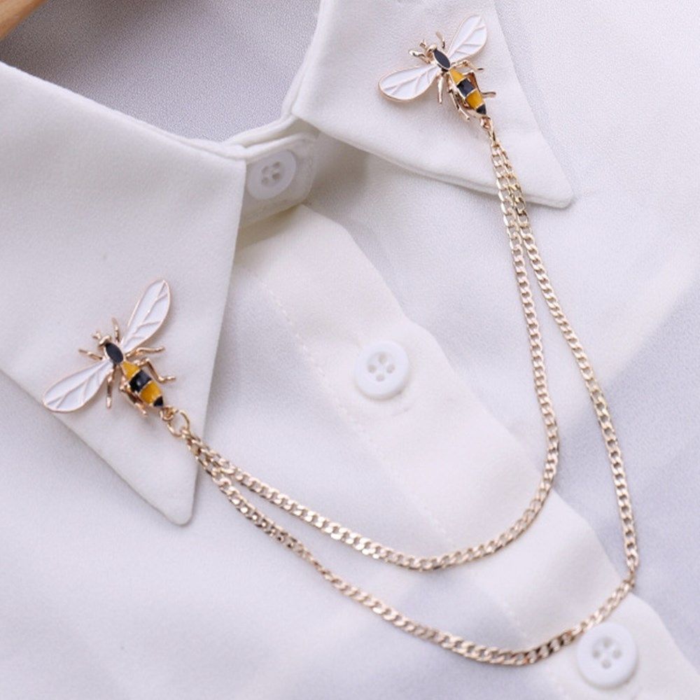 Broche de Solapa con Cadena para Colgar de Abeja de Miel para Hombre Knighthood