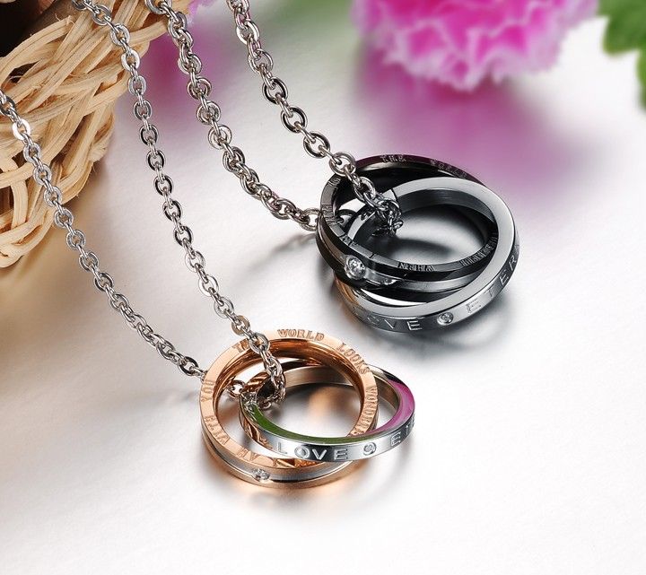 Couple ring deals necklace