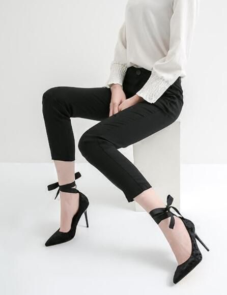 schoenen met lint om enkel