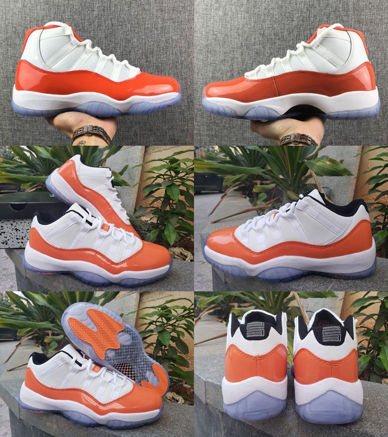 jordan 11 orange and white 2019