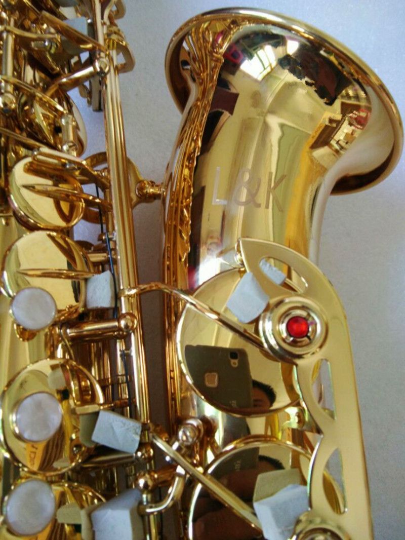 Brand Professional Alto Saxophone Drop E Gold Alto Saxophone With Band