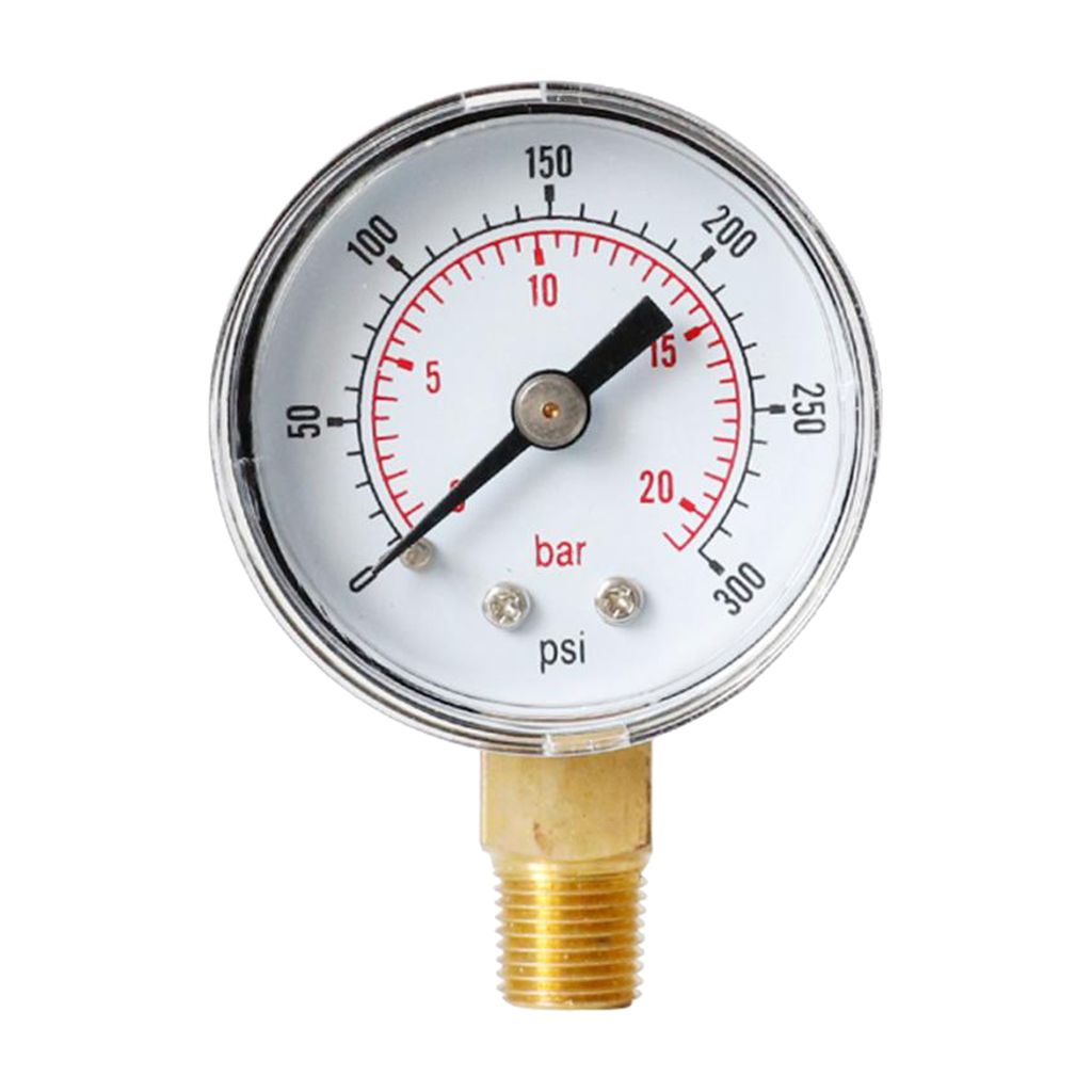 10mm Thread Gas Air Pump Pressure Gauge Compressor Manometer 0-12BAR 0-180PSI 4H 