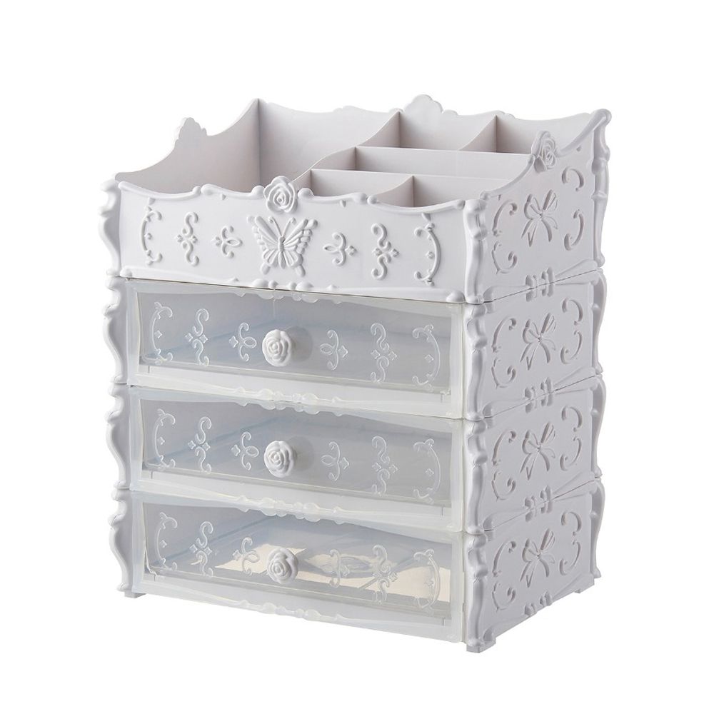 2019 Plastic Cosmetic Drawer Container Makeup Organizer Box For