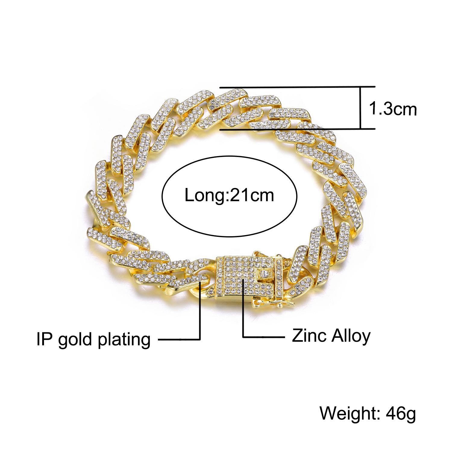 Goud, White Rhinestone