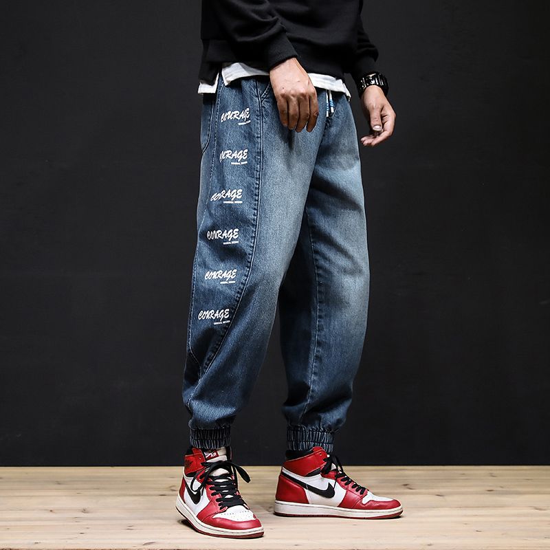 Pantalones vaqueros largos holgados y rectos para hombre, pantalón de talla  grande, informal, 28 48|Pantalones vaqueros| - AliExpress