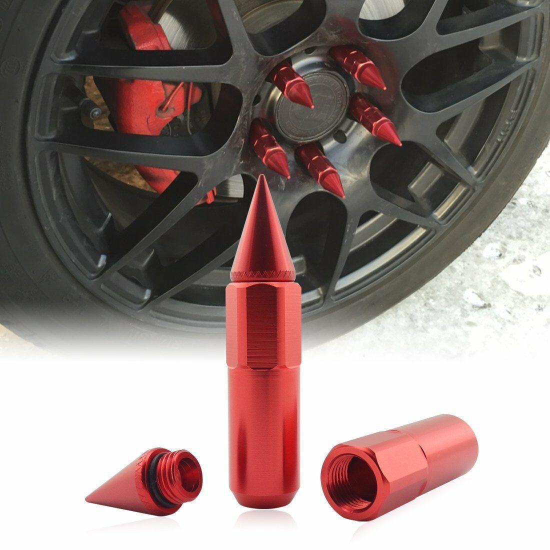 2021 M12X1.25 Spiked Lug Nuts Extended Tuner 60mm Wheel/Rims For Nissan