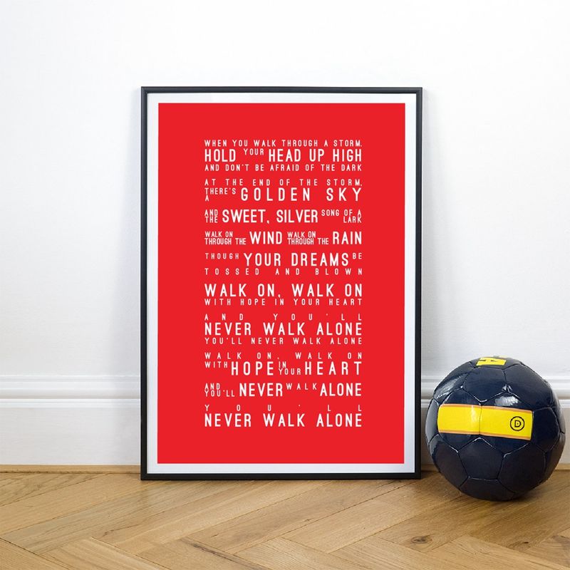 Youll Never Walk Alone Lyrics Canvas Art Prints Poster Football Club Canvas Painting Home Wall Decoration From Hymen 4 27 Dhgate Com