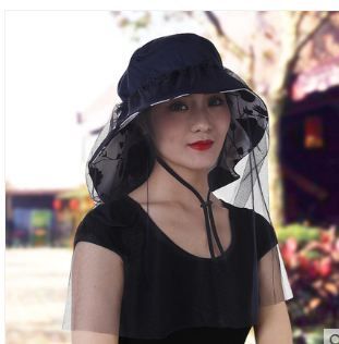 sun hat with veil