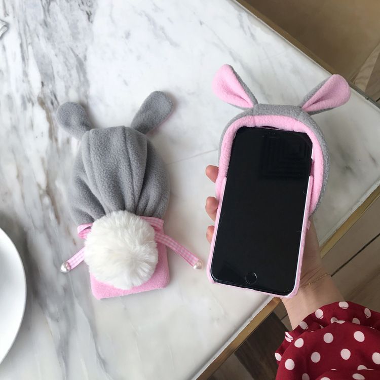 satin al iphonexs cep telefonu kilifi pelus top elma 7p telefon kilifi icin sapka tavsan kulak telefon kilifi tl74 04 tr dhgate com