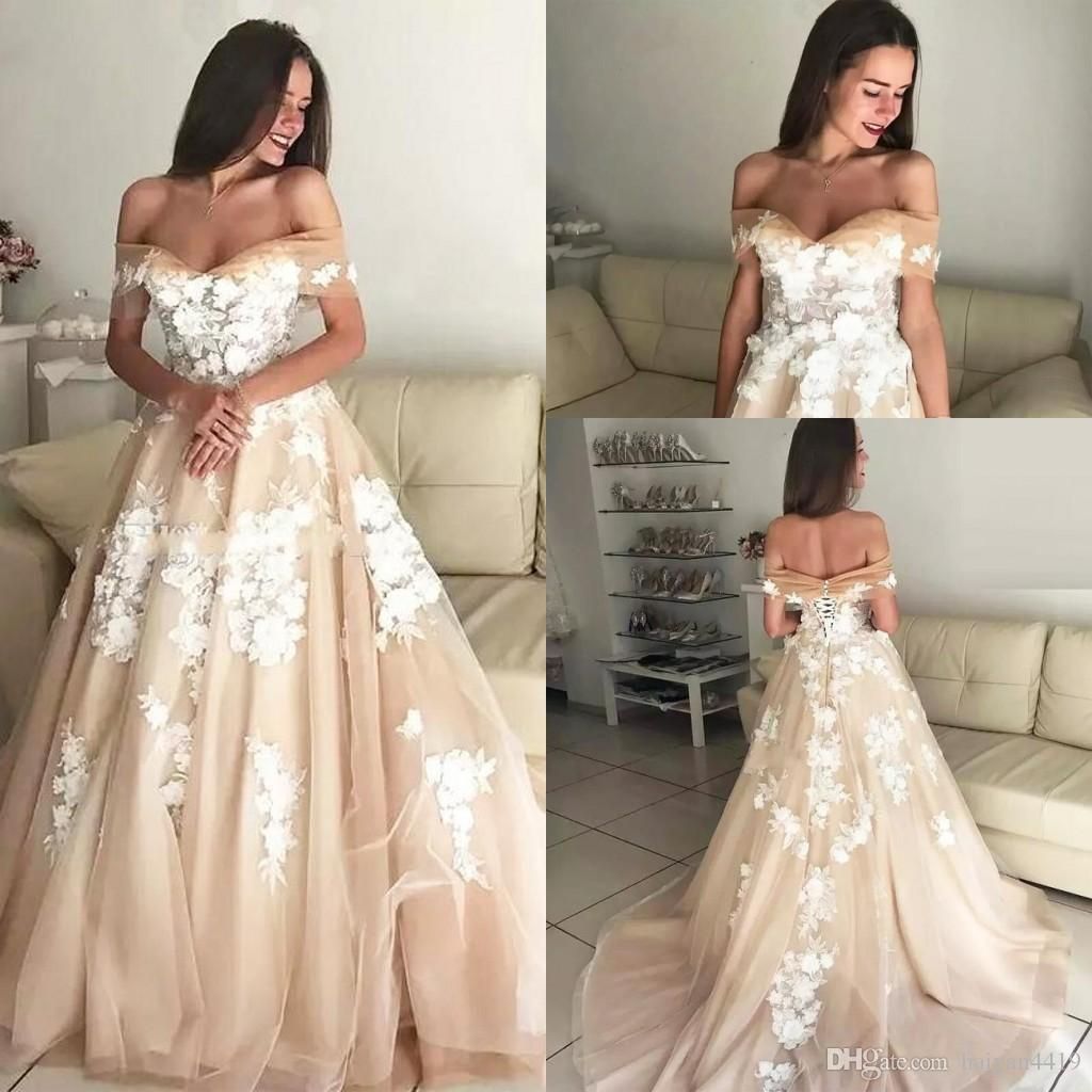 Shoulder Champagne Dress Discount 